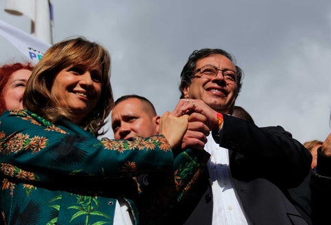 Angela María Robledo y Gustavo Petro