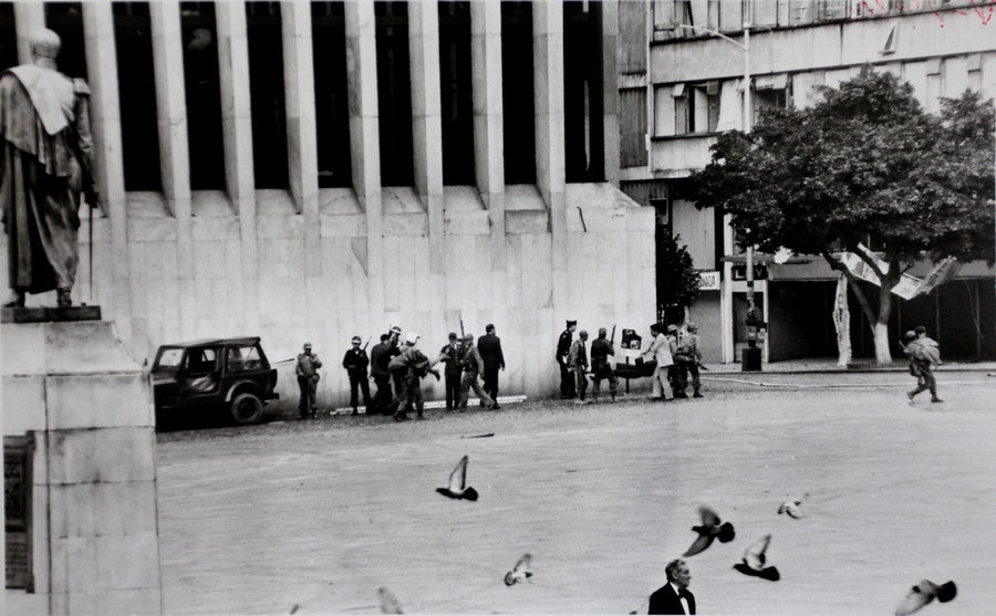 Imagen de archivo del holocausto del Palacio de Justicia