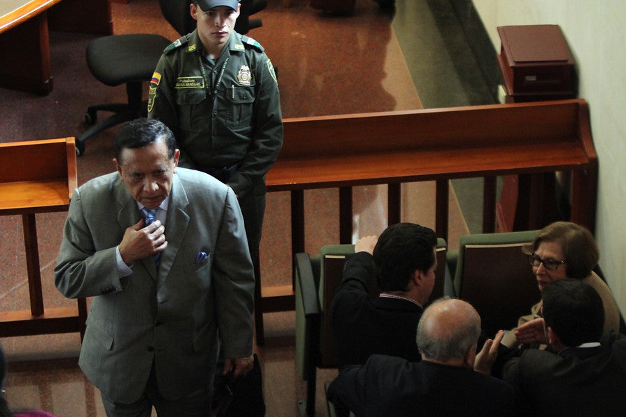 Miguel Maza Márquez durante una audiencia
