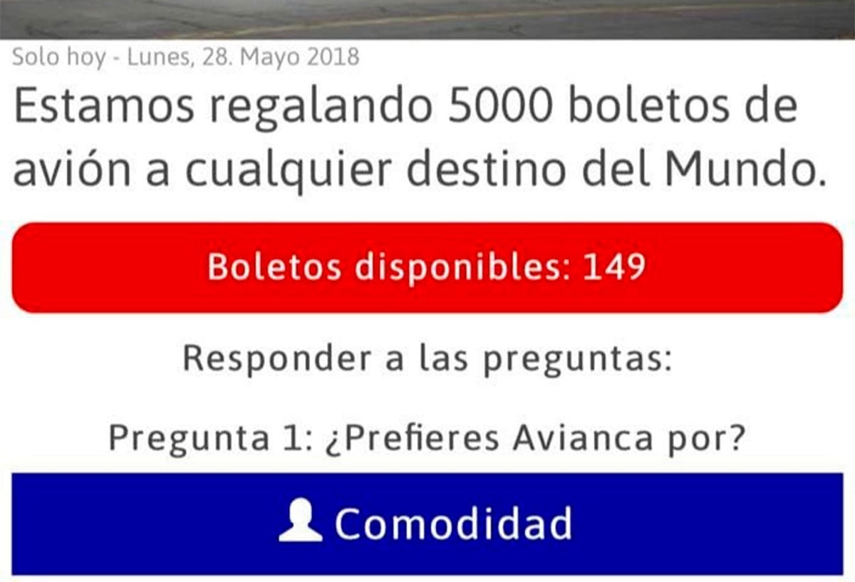 El mensaje que circula en redes sociales sobre el que Avianca se pronunció