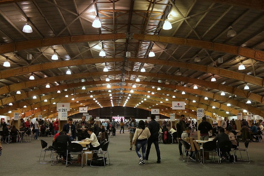 Los puestos de votación en Corferias, en Bogotá
