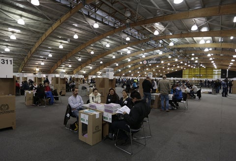 Corferias es el centro de votación más grande del país, donde se encuentran instaladas más de 600 mesas / Colprensa