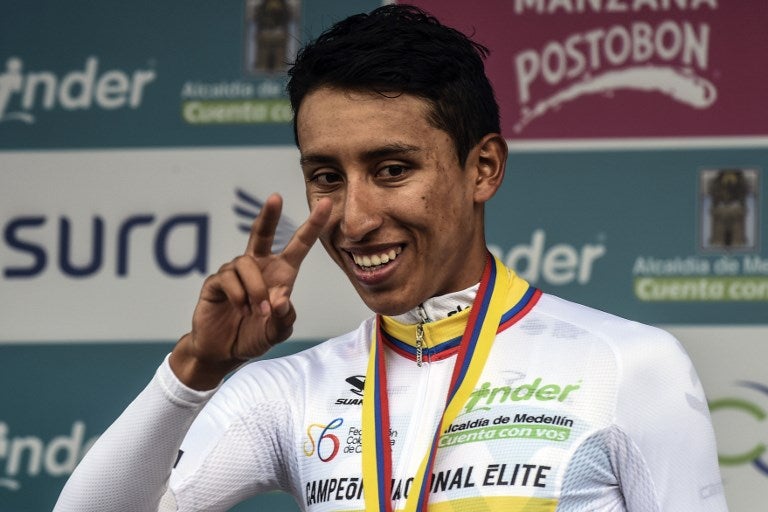 Egan Bernal, ciclista colombiano al servicio de Sky