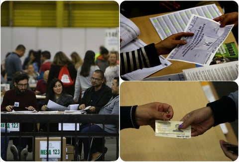 Ciudadanos ejerciendo su derecho al voto durante la primera vuelta de las elecciones presidenciales 2018