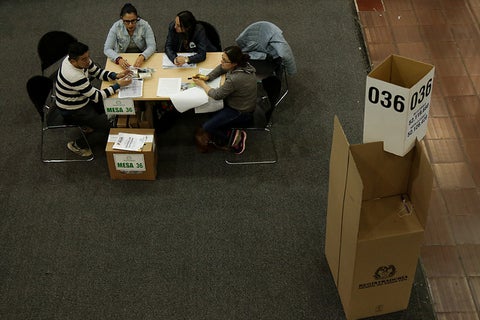 Las mesas de votación en Corferias