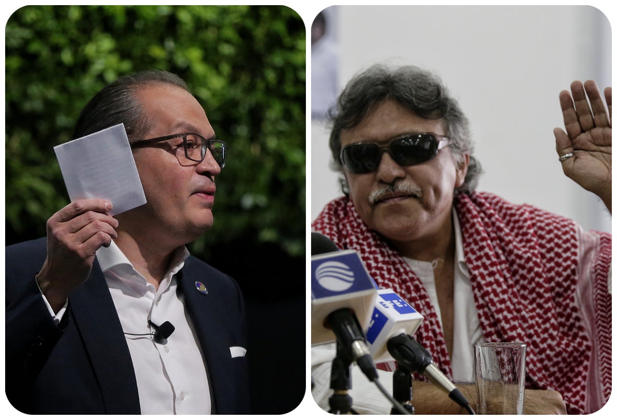 Fernando Carrillo, procurador general de la Nación, y el exguerrillero Jesús Santrich / Colprensa