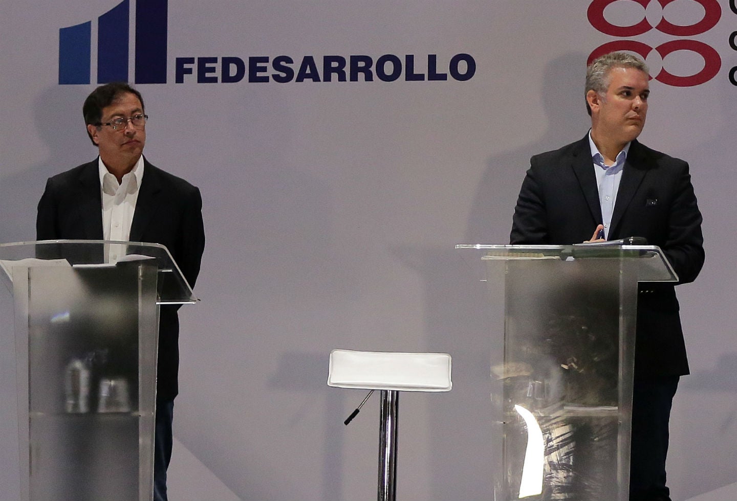 Gustavo Petro e Iván Duque