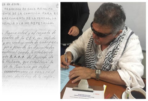 Jesús Santrich y su carta al padre Francisco de Roux / Colprensa y santrichlibre.org