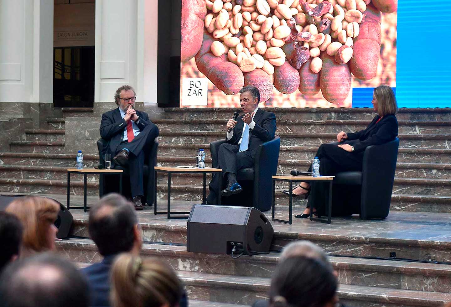 Juan Manuel Santos en Bruselas