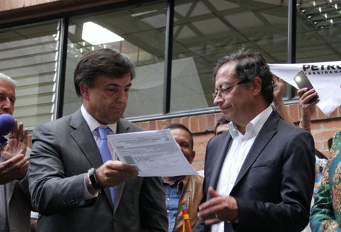 Juan Carlos Galindo y Gustavo Petro