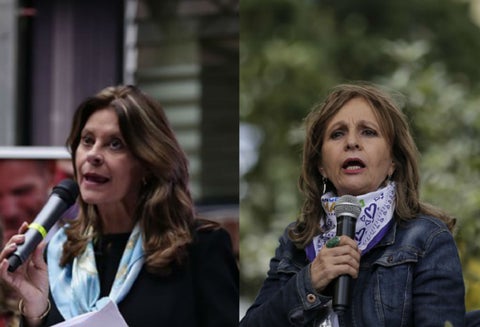 Marta Lucía Ramírez y Ángela María Robledo