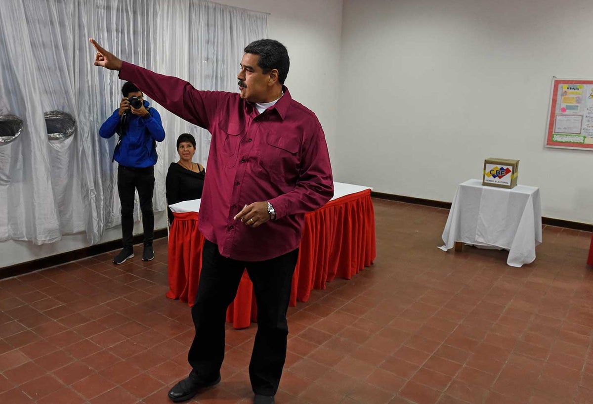 Nicolás Maduro en elecciones
