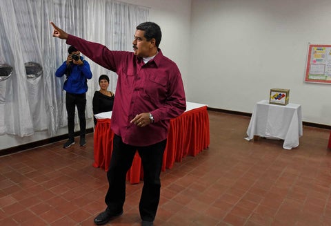 Nicolás Maduro en elecciones