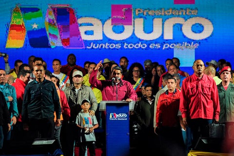 Nicolás Maduro, tras ser reelegido en Venezuela