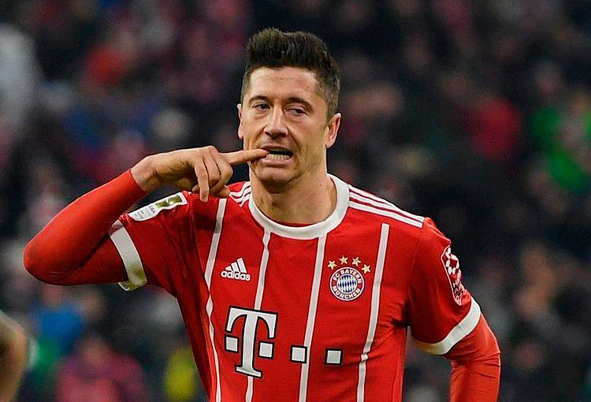Robert Lewandowski con el Bayern