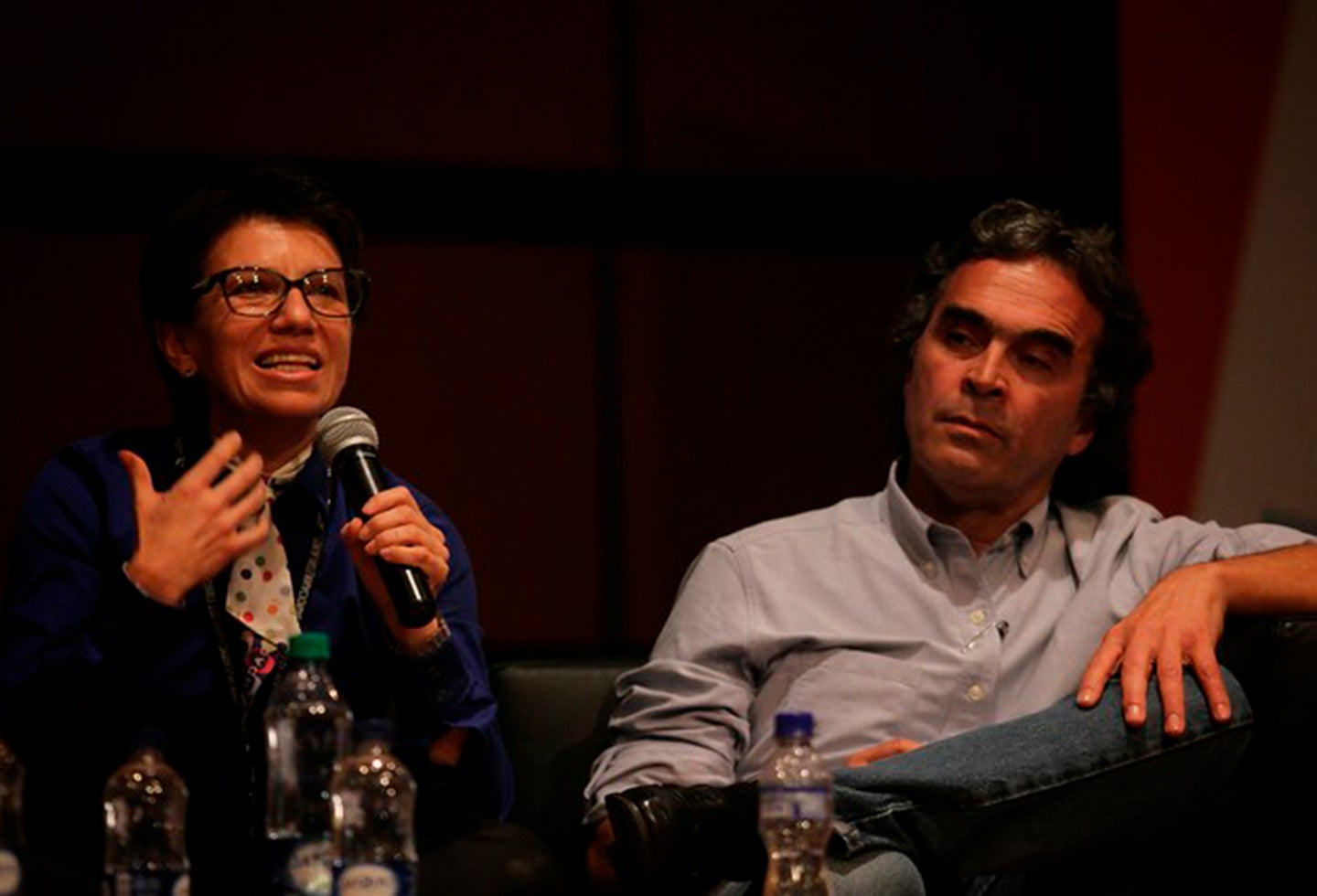 Claudia López y Sergio Fajardo en Bogotá, el 30 de abril de 2016