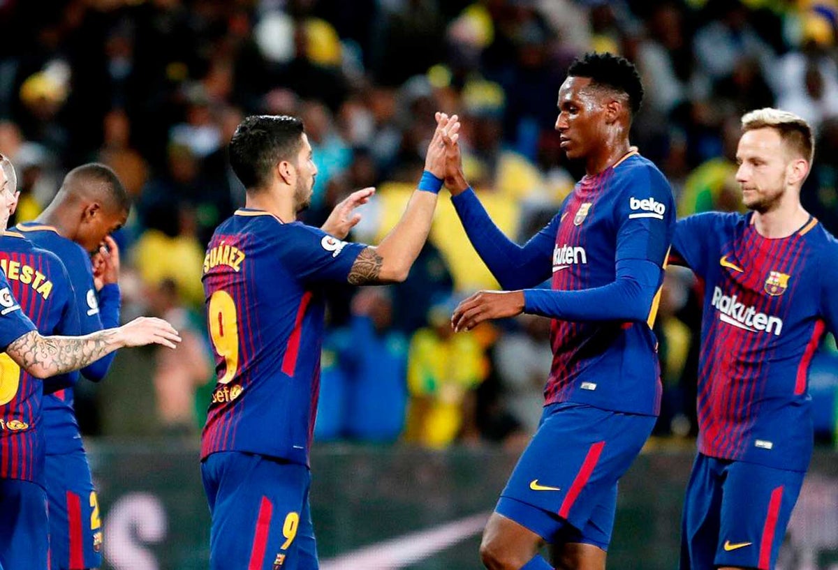 Yerry Mina en el Barcelona