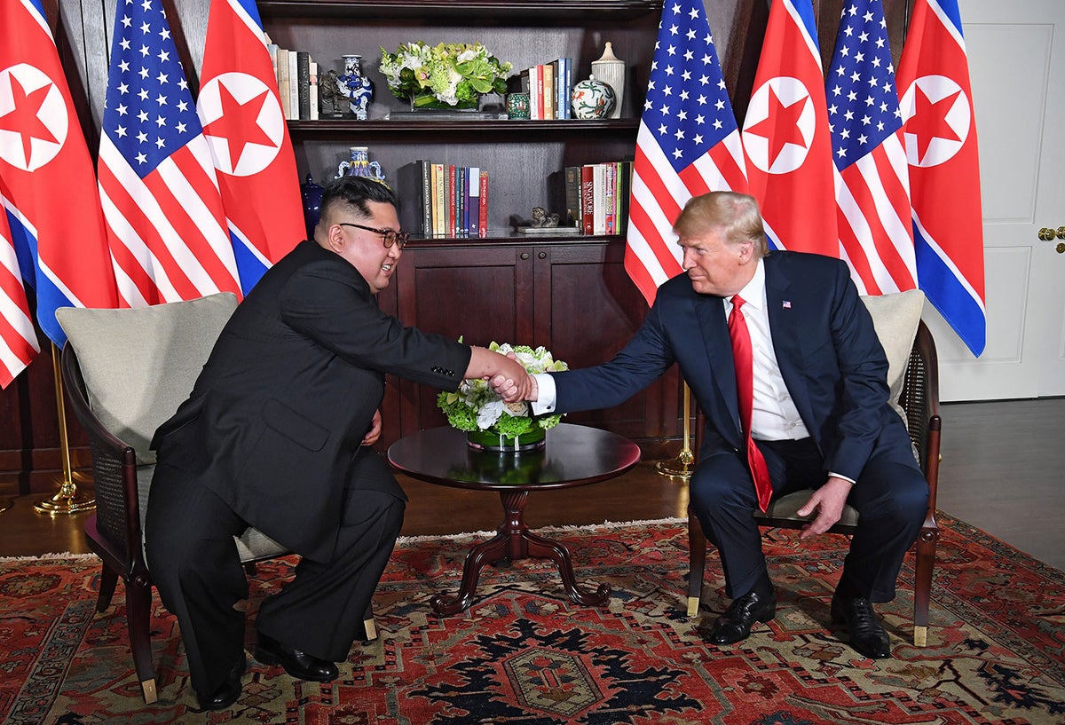 Donald Trump y Kim Jong reunidos