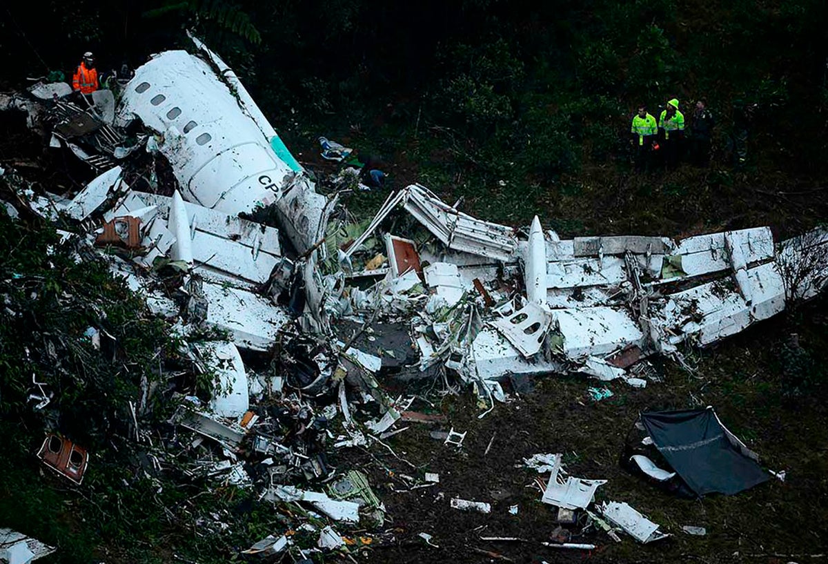 Así quedó el avión de Lamia tras el accidente de Chapecoense en Antioquia