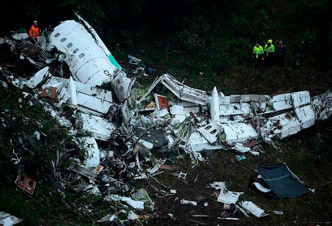 Así quedó el avión de Lamia tras el accidente de Chapecoense en Antioquia