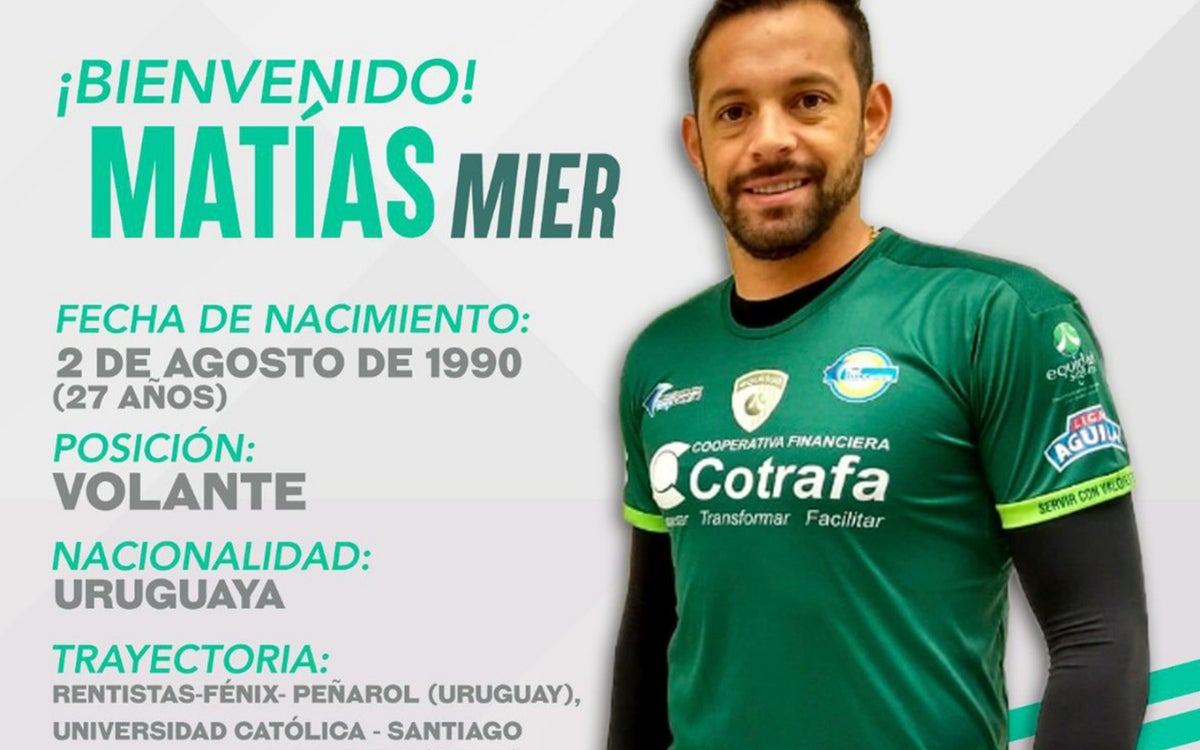 Matías Mier, nuevo jugador de La Equidad