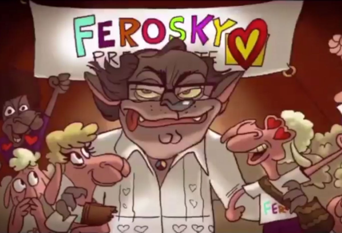 Imagen del video de los “tres cochinitos y el lobo ferosky”