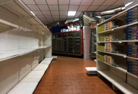 Así lucía, el 6 de enero pasado, un supermercado en Caracas