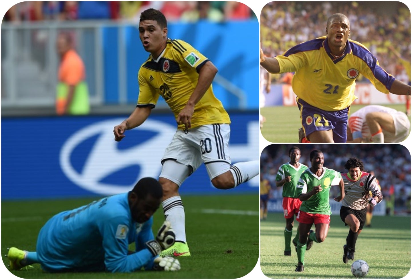 Colombia ha enfrentado a tres equipos africanos en su paso por los mundiales