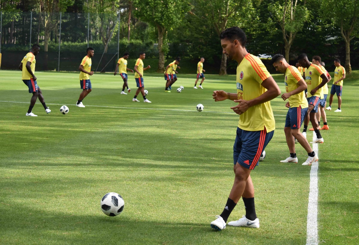 La Selección Colombia entrenando en Milán (Italia)