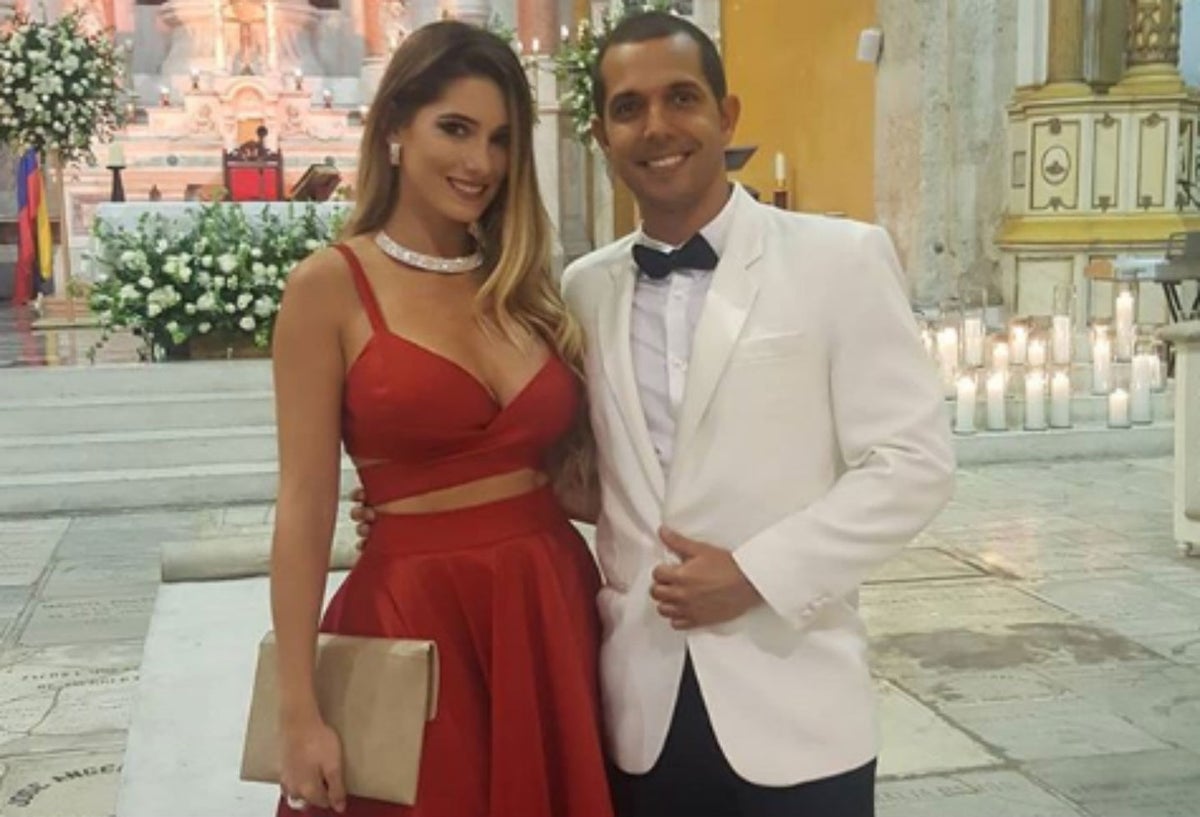 Daniella Donado y su esposo Virgilio Torres en el matrimonio de Mr. Black