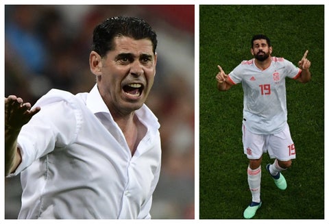 El DT español sacó al delantero a los 77 minutos de juego