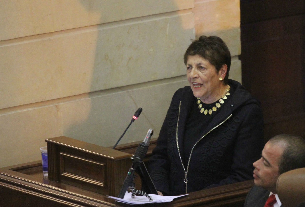 Gloria Gaitán, hija de Jorge Eliécer Gaitán en el Congreso