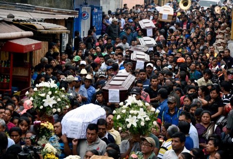 En Sacatepequez, las hónras fúnebres a las víctimas del Volcán de Fuego en Guatemala