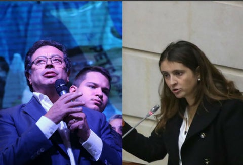 Gustavo Petro y Paloma Valencia, la pelea que se avecina en el Senado.