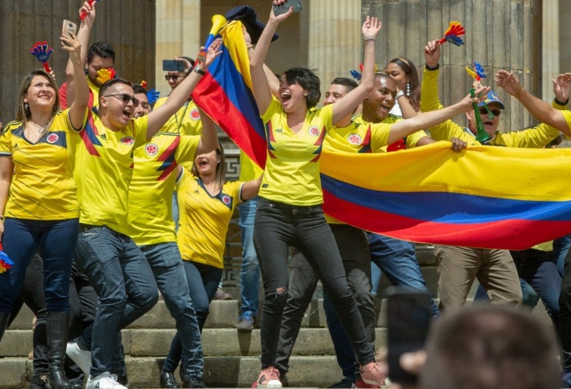 Hinchas de la Selección Colombia en Bogotá