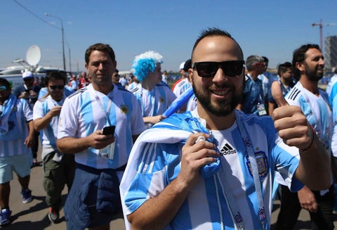 Hinchas argentinos en el Mundial Rusia 2018
