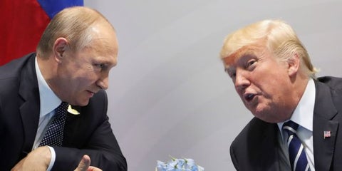 Los presidentes de Rusia, Vladimir Putin, y Estados Unidos, Donald Trump.