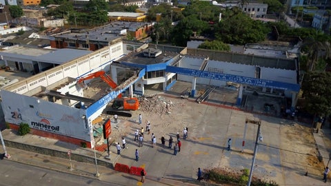 Trabajo de ampliación de Plaza de la Paz de Barranquilla