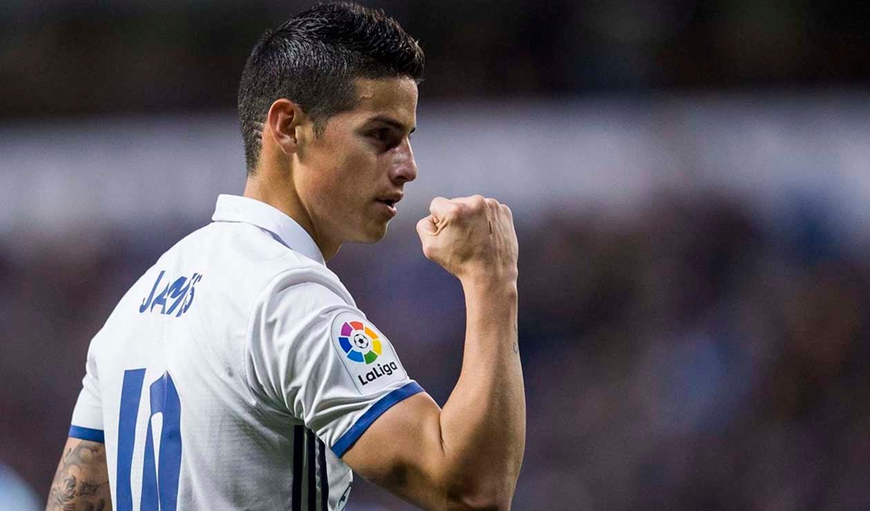 James Rodríguez jugando para el Real Madrid