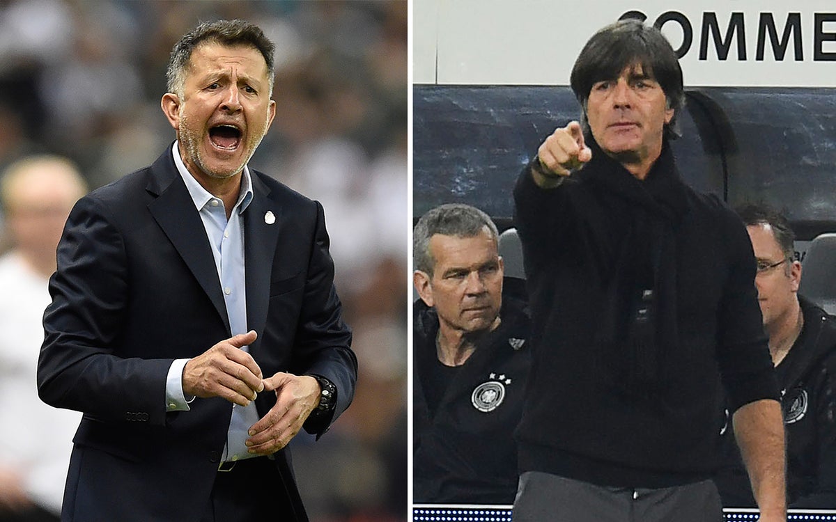 Juan Carlos Osorio y Joachim Löw se encuentran después de la semifinal de la Copa Confederaciones