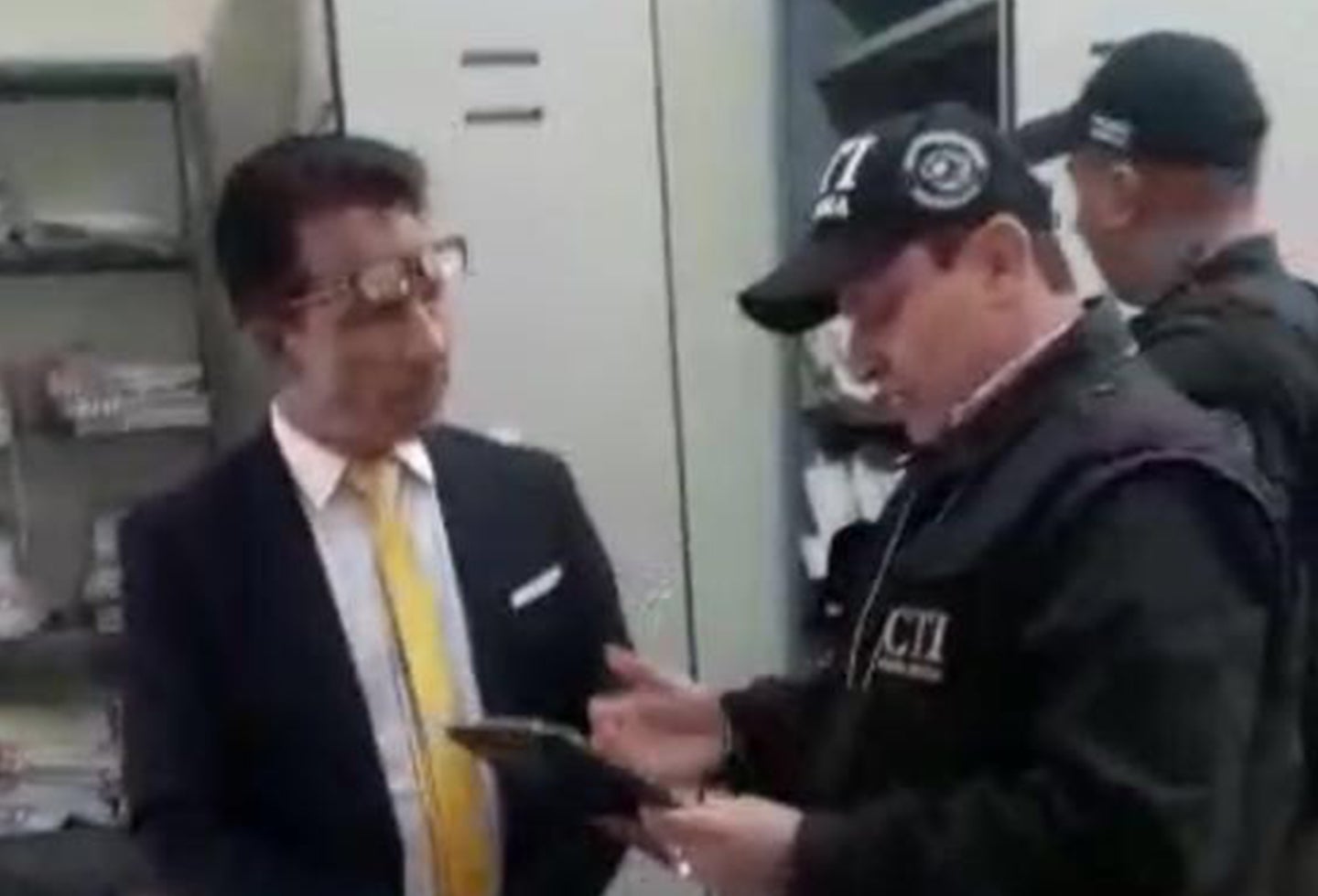 Juez Reinaldo Huertas al momento de su captura