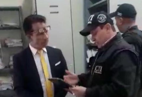 Juez Reinaldo Huertas al momento de su captura