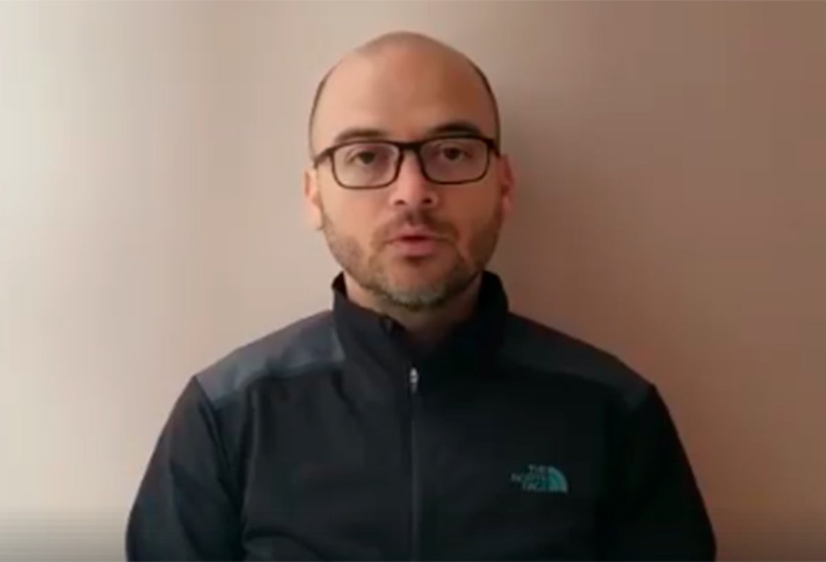 Luis Felipe Gómez en el video que publicó en sus redes sociales