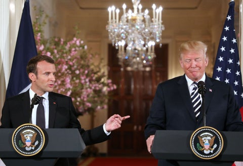 Emmanuel Macron y Donald Trump
