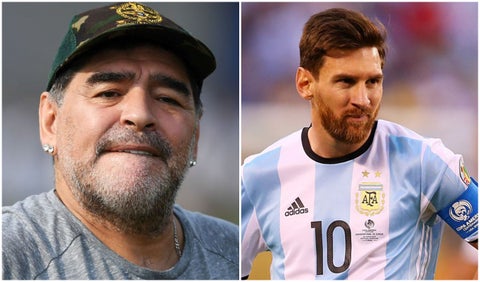 Maradona fue comparado con Messi