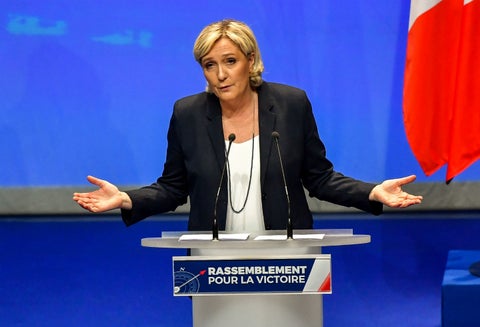 La líder ultraderechista francesa, Marine Le Pen