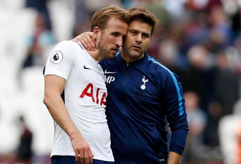 Mauricio Pochettino y Harry Kane