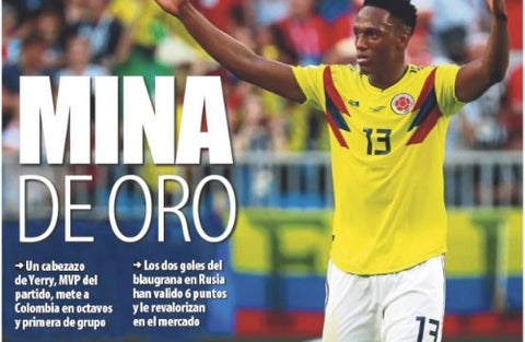 El defensor colombiano aparece en la tapa de Mundo Deportivo