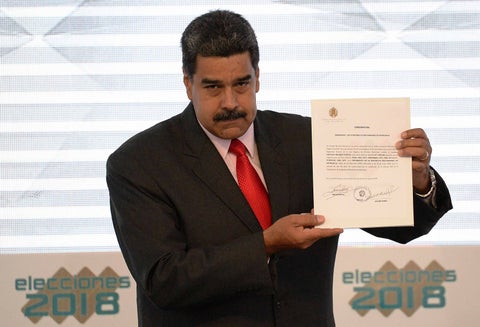 Nicolás Maduro, presidente de Venezuela, en Caracas
