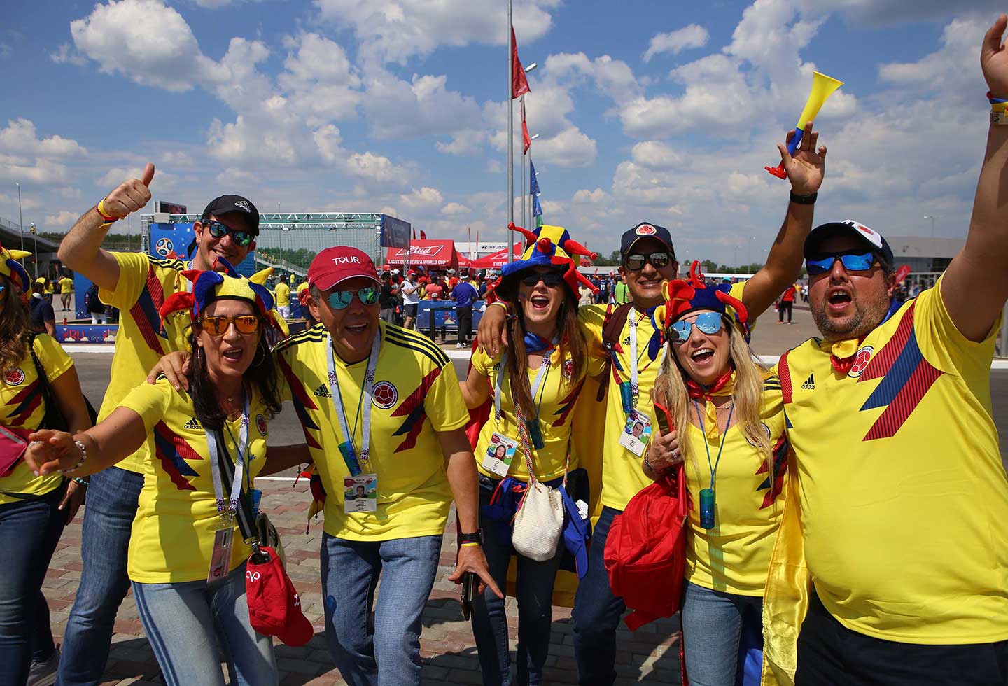 Fiesta de hinchas de la Selección Colombia